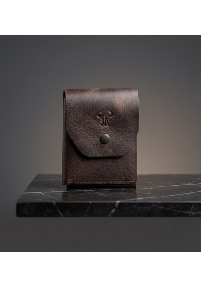 Passtell %100 Hakiki Deri Minimalist Trend Model Para Koymalı Cüzdan Ve Kredi Kartlık Kahverengi