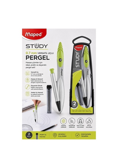 0.7 Uçlu Metal Pergel 1 Adet Maped 119430 Kutulu Metal Pergel Versatil Uçlu Mekanik Kalem Basmalı Uçlu Pergel Matematik Yeşil 0.7 Uçlu Metal Pergel 1 Adet Maped 119430 Kutulu Metal Pergel Versatil Uçlu Mekanik Kalem Basmalı Uçlu Pergel Matematik Yeşil