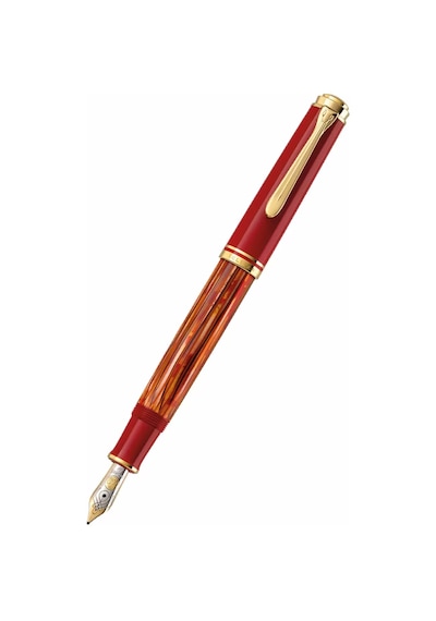 Pelikan Souveran M600 Tortoiseshell Red Dolma Kalem 815833 Kırmızı