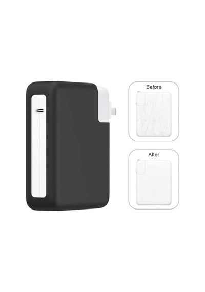 Macbook Şarj Adaptör Kılıfı Silikon 140w Usb-c Uyumlu A3429 A3428 A3403 A3186 A2991 A2780 A2485 Esnek İnce Koruyucu Kapak Macbook Pro 16 Şarj Adaptörü Siyah