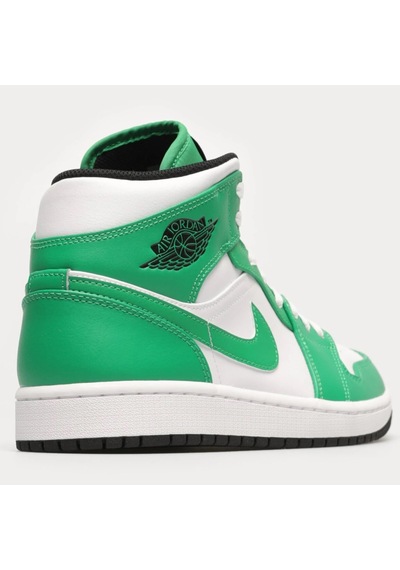 Nike Air Jordan 1 Mid Leather Sneaker Hakiki Deri Bilekli Günlük Spor Ayakkabı Beyaz Yeşil Nike Air Jordan 1 Mid Leather Sneaker Hakiki Deri Bilekli Günlük Spor Ayakkabı Beyaz Yeşil