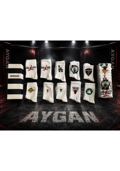 10 Çift Kutulu Yeni Şekil Beyaz Spor Kolej Çoraplar 10 Adet