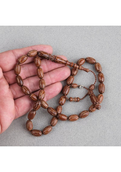 Vahşi Palmiye Ağacı Badem Kesim 7.5x13mm Tesbih