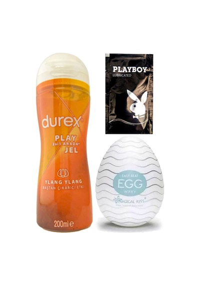 Durex Play İsteklendirici & Kayganlaşmaya Jel 200 Ml + Egg Cep Tipi Mastürbatör + Hediye