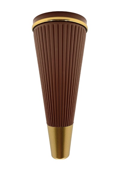 Cihan Desenli 19cm Plastik Ayak Mobilya Masa Ve Dolap Ayağı 19cm Kahverengi - Altın 2 Adet Kahverengi