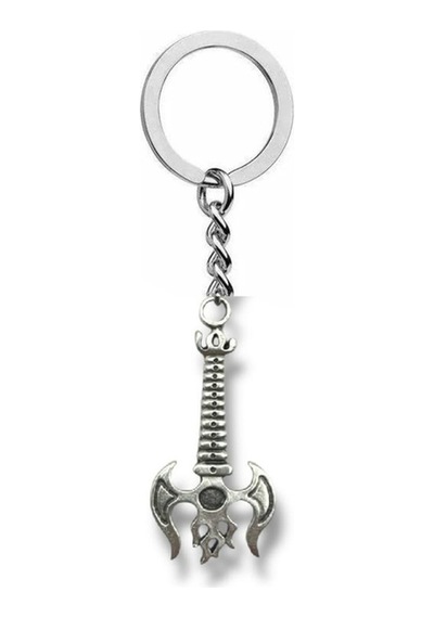 Vikings Çift Balta Figürlü Anahtarlık Zamak Metal Unisex Mitolojik Aksesuar