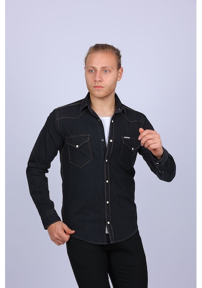 Tousus Slim Fit Western Kot Erkek Gömlek Slm-2016-tss Siyah
