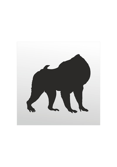 Folyo Sticker Orangutan 130cm Uzunluk Siyah