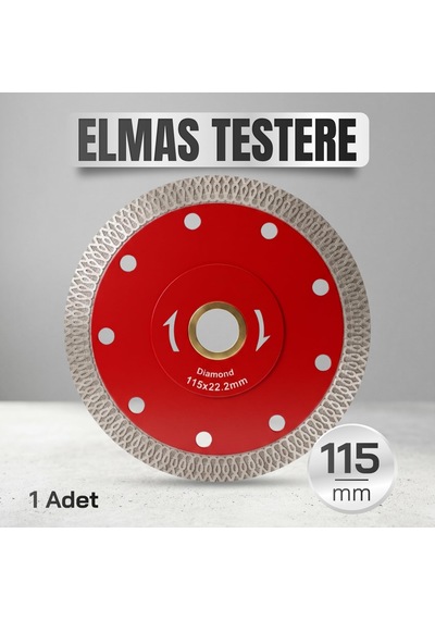Bora 1 Adet 115 Mm X 22,2 Mm Elmas Testere Diski Granit Mermer Beton Kesim Disk