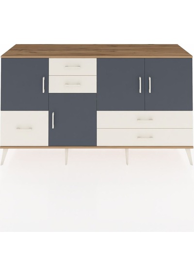 Hyperion Konsol 4 Raflı 5 Çekmeceli 4 Kapaklı 176x44x99 Çam-antra Çam-antrasit/aytaşı Hyperion Konsol 4 Raflı 5 Çekmeceli 4 Kapaklı 176x44x99 Çam-antra Çam-antrasit/aytaşı