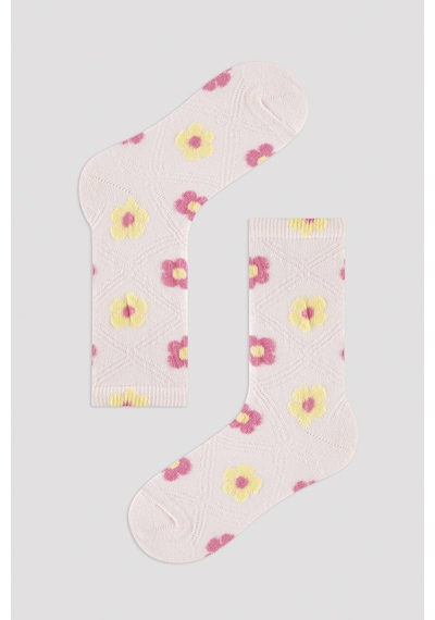 Penti Açık Pembe Kız Çocuk G.floral Soket Çorap Açık Pembe