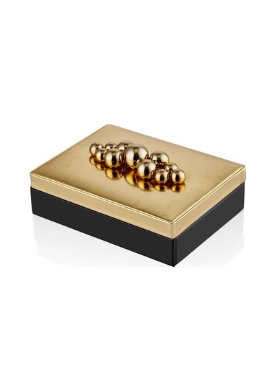 Lamedore Rollıng Stone Black Gold Large Box 27 20 8 Cm