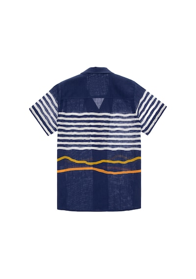 U.S. Polo Assn. Erkek Çocuk Lacivert Kısa Kollu Comfort Gömlek 50306574-VR033