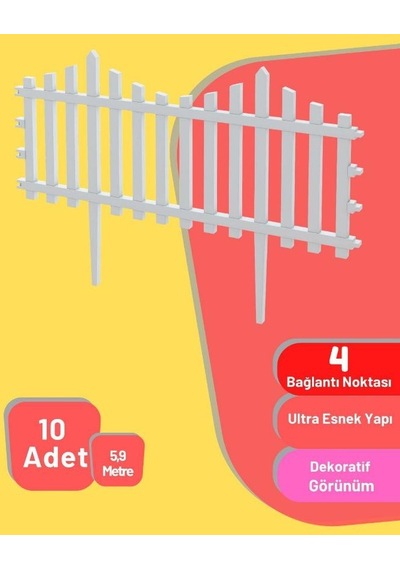 Armarks Dekoratif Plastik Peyzaj Modern Bahçe Çiti 5. 90 Metre 39 x 59 CM 10 Adet Armarks Dekoratif Plastik Peyzaj Modern Bahçe Çiti 5. 90 Metre 39 x 59 CM 10 Adet