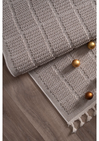 Bukle11880 Bej Yumuşak Dokulu Halı Kilim Salon Mutfak Koridor Kesme Yolluk Dokuma Makine Halısı Bej
