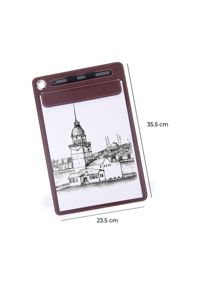 Kapaksız Sekreterlik Mıknatıslı Sanatsal Çizim A4 Rainbow Art Clip Board Vegan 23,5x35,5 Cm. Bordo