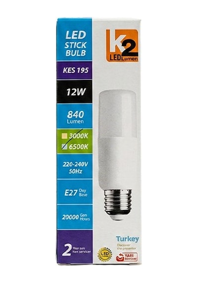 K2 E27 12w Stıck Beyaz Led Ampul