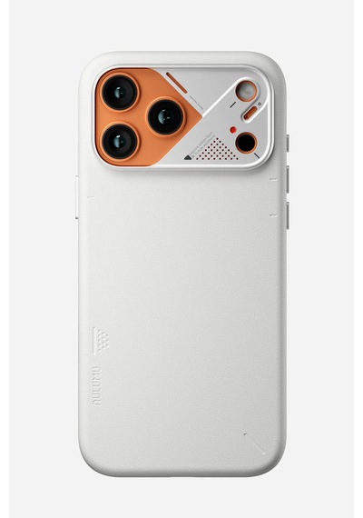 Apple Uyumlu iPhone 17 Pro Max Magsafe Özellikli A17 Vegan Deri Kılıf Beyaz