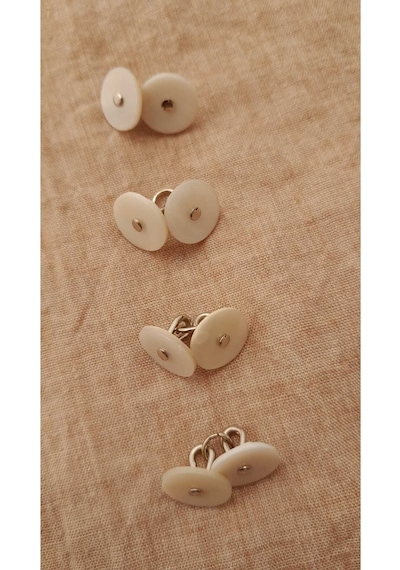 Doğal Hakiki Midye Kabugu Düğme -12 Mm 12 Adet
