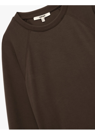 Koton Modal Kumaş Rahat Kalıp Uzun Kollu Bisiklet Yaka Sweatshirt Kahverengi 6wak10080ek Kahve Koton Modal Kumaş Rahat Kalıp Uzun Kollu Bisiklet Yaka Sweatshirt Kahverengi 6wak10080ek Kahve