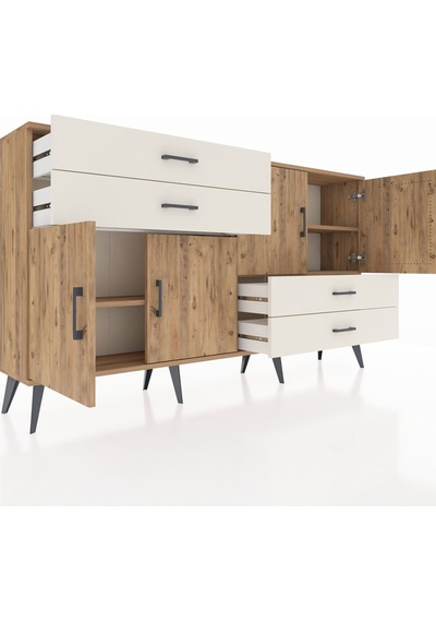 Arges Konsol 3 Raflı 4 Çekmeceli 4 Kapaklı 176x30x99 Çam-çam/ayta Çam-çam/aytaşı Arges Konsol 3 Raflı 4 Çekmeceli 4 Kapaklı 176x30x99 Çam-çam/ayta Çam-çam/aytaşı