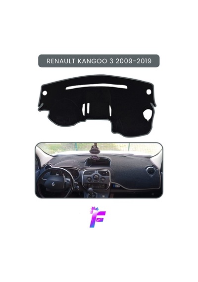Renault Kangoo 3 2009-2019 Torpido Örtüsü Güneşten Korur Kolay Montaj Tam Uyum Kaymaz A38 Gri
