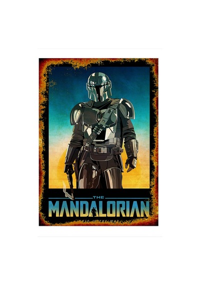 Bedeko Mandalorian Hediyelik Ahşap Tablo 35 Cm X 50 Cm