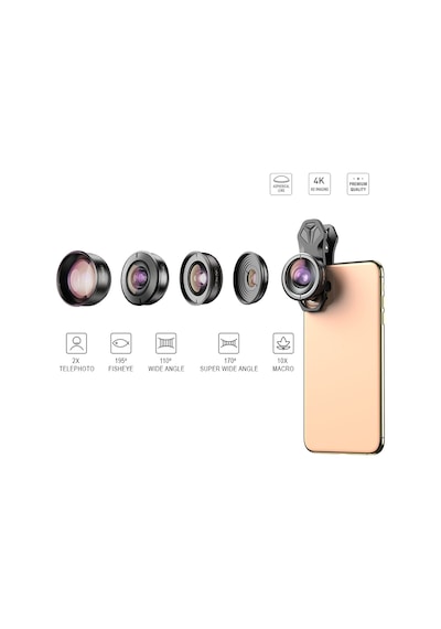 Apexel 4k Prosfesyonel 5'i 1 Arada Lens Kiti