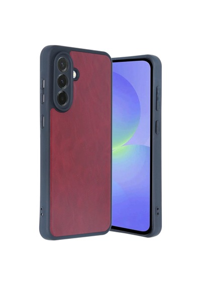 Samsung Galaxy Uyumlu   A35 5g Kılıf Aras Deri Kapak - Bordo