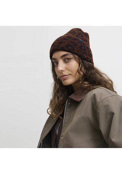 Jack & Jones Kadin Leopar Desenli Örgü Bere - Molly - 12286724 Toasted Coconut