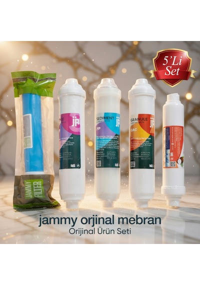 Jammy Filter 5'li Su Arıtma Filtre Seti Mebranlı Premium Kalite Jammy Membran