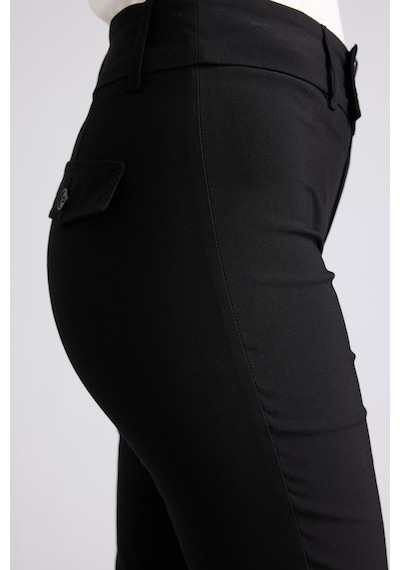 Defacto Çift Düğmeli Flare Fit Normal Bel Standart Boy Bengalin Pantolon G2313ax26aubk81 Siyah-bk81