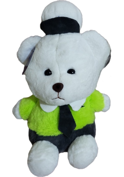 Kostümlü Peluş Ayıcık 35 Cm Beyaz