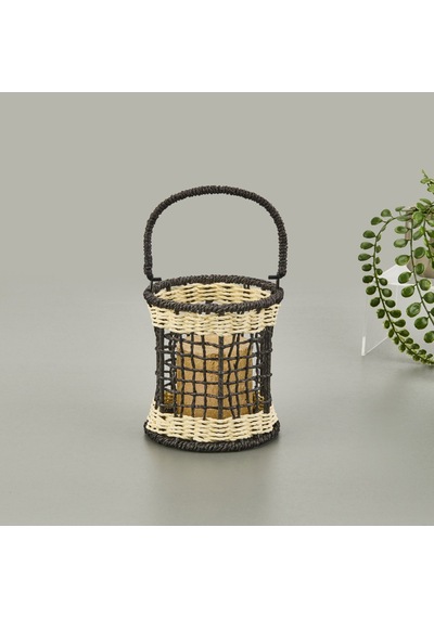 Deco Fuego Mumluk - Siyah / Krem - 13x14 Cm Renkli