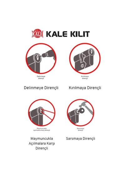 Kale 164 Cec Silindir Kilit Yüksek Güvenlikli Kapı Göbeği Diğer