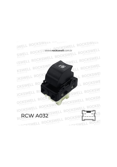 Cam Kaldırma Anahtarı On Sağ Tekli Clio Iv Trafic Iı Captur Kangoo Sandero Lodgy Duster 6 Pin Beyaz Işıklı White Light 1 Ad