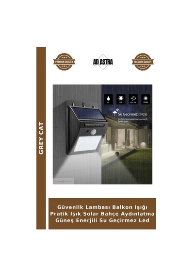 Güvenlik Lambası Balkon Işığı Pratik Işık Solar Bahçe Aydınlatma Güneş Enerjili Su Geçirmez Led