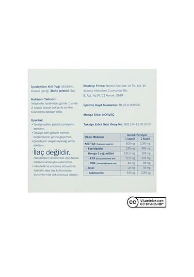 Neptune Krill Oil Omega-3 180 Kapsül