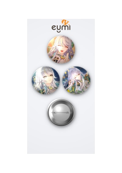 Genshin Impact Oyunu Zibai Oyun 3'lü Metal Rozet Seti 58mm İğneli Buton Çanta Yaka Rozeti Çok Renkli