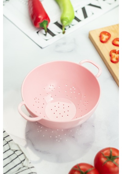Akrilik Pembe Mini Pirinç Süzgeçi & Bakliyat Süzgeçi 3 Su Bar...