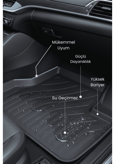 Hitaks Fiat Egea Sedan 2015 Ve Sonrası Uyumlu Paspas Araca Özel 4d Havuzlu Oto Paspas