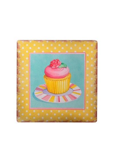 Duvar Süsü Decotown Duvar Panosu 40 40 Cup Cake Muffin Motifli