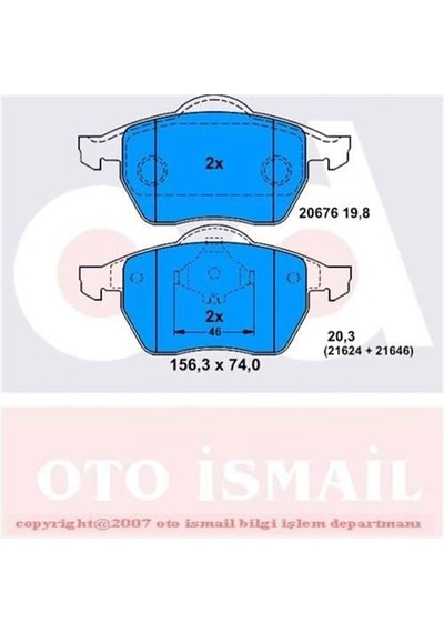 BOSCH 986424481 Fren Balatası Ön Golf III 91- / A3 96- Tt 98- / Toledo II 98- Leon 99- / Octavia 96-
