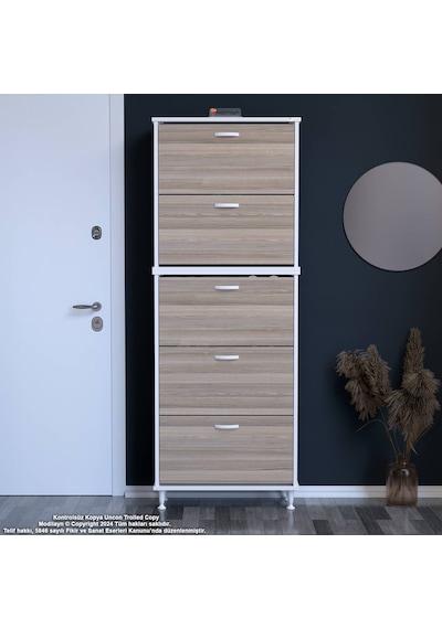 Modilayn Varbi Umay' 2 Li Antre Hol 72 X193x 25, 5 Cm Lik 5 Düşer Kapak 10 Göz Bölmeli Ayakkabılık Cordoba - Beyaz Modilayn Varbi Umay' 2 Li Antre Hol 72 X193x 25, 5 Cm Lik 5 Düşer Kapak 10 Göz Bölmeli Ayakkabılık Cordoba - Beyaz