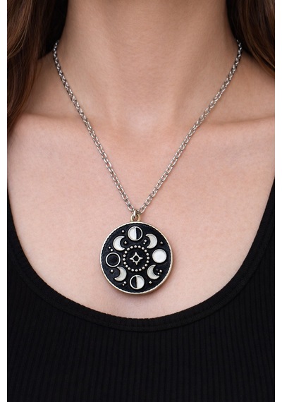Anime Ayın Evreleri Kolye I Kader Kolyesi Çok renkli