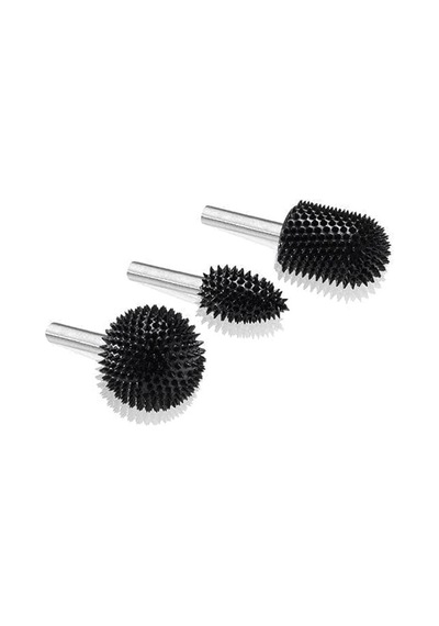 Kutzall 14xkıt01 Ekstra Kalın Diş Ahşap Törpü Seti 3 Parça Sap: 6.3mm
