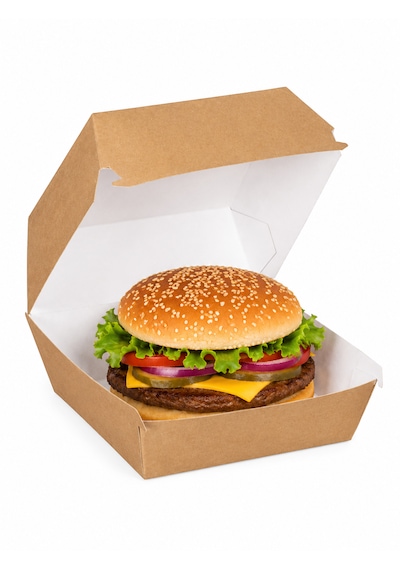 Hamburger Kutusu Natural 15x15x8cm 100 Adet