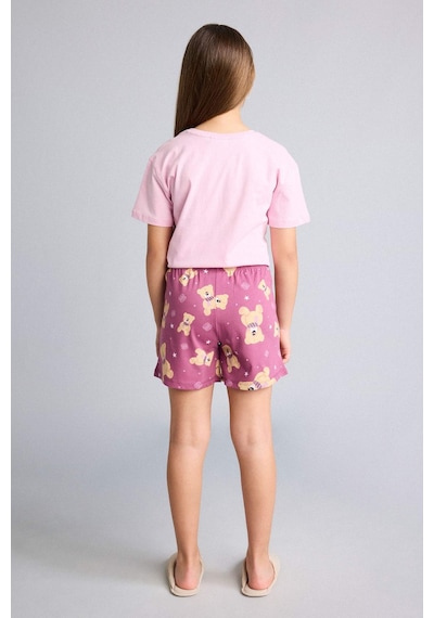Defacto Kpop - Demon Hunters Relax Fıt 2li Pembe Pijama Takımı Kız Çocuk H8497a826smpn171 Pembe-pn171