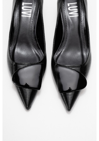 Luvishoes Luvi Shoes Brıana Siyah Çizgili Tokalı Kadın Topuklu Ayakkabı Siyah