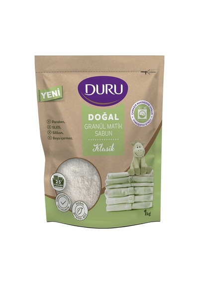 Duru Granülmatik 1 Kg Klasik Çamaşır Sabunu - Doğal Temizlik 4'li Avantaj Paketi - 4 Adet Tarı